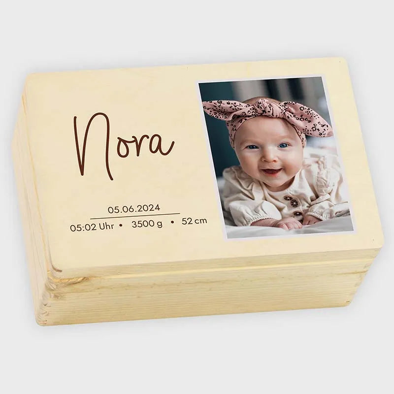 Personalisierte Baby Erinnerungsbox mit Foto - Farbfoto - Image 11