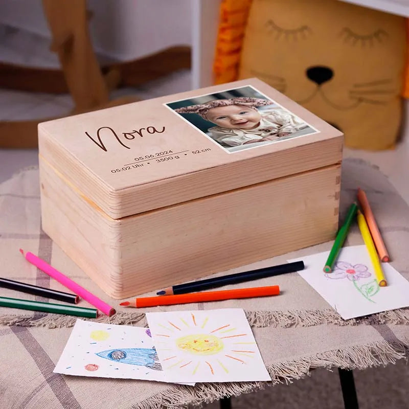 Personalisierte Baby Erinnerungsbox mit Foto - Farbfoto - Image 10