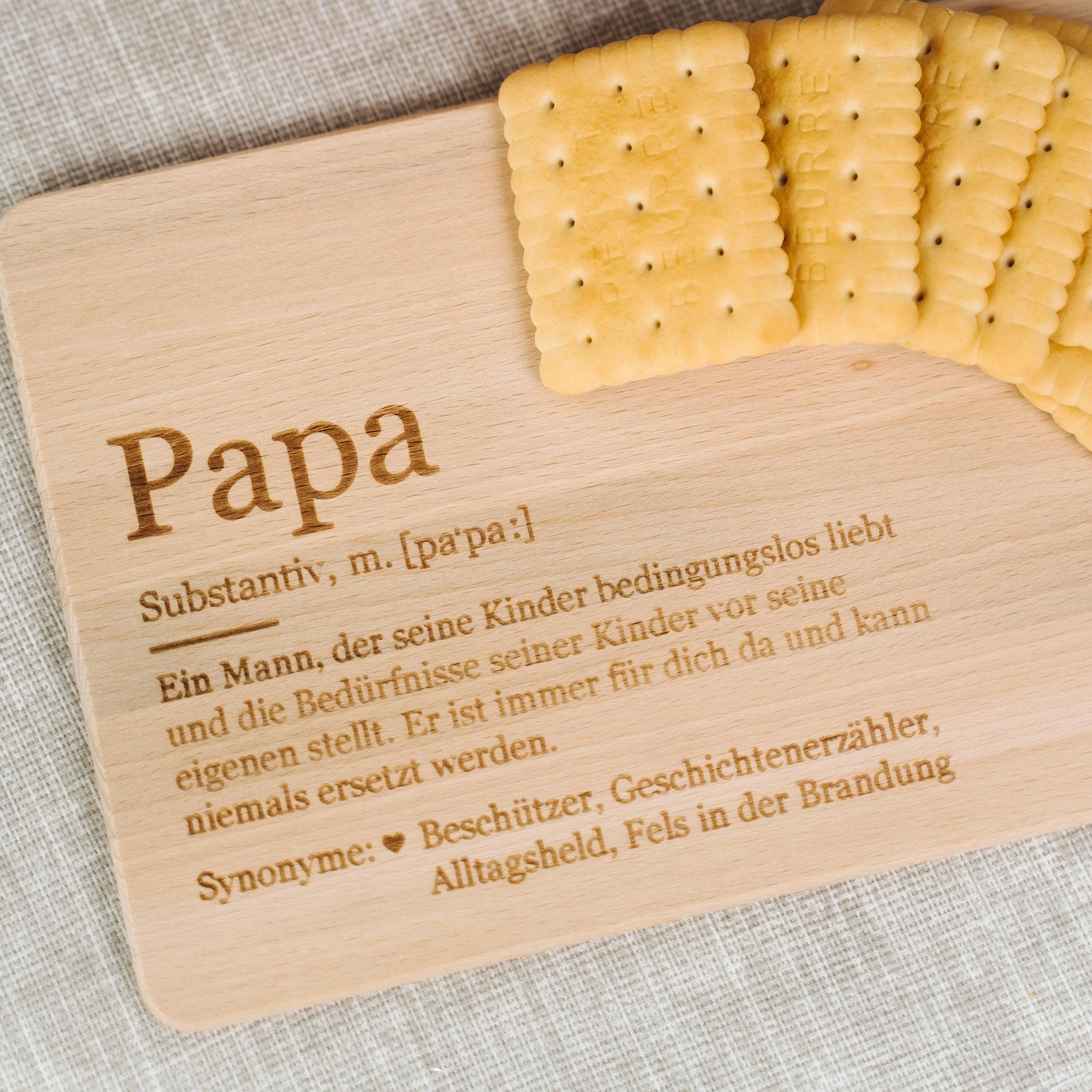 KIXY Frühstücksbrettchen Aus Hartholz – Set „Beste Mama & Papa“, 23x15 Cm, Lasergraviert, Made In Germany