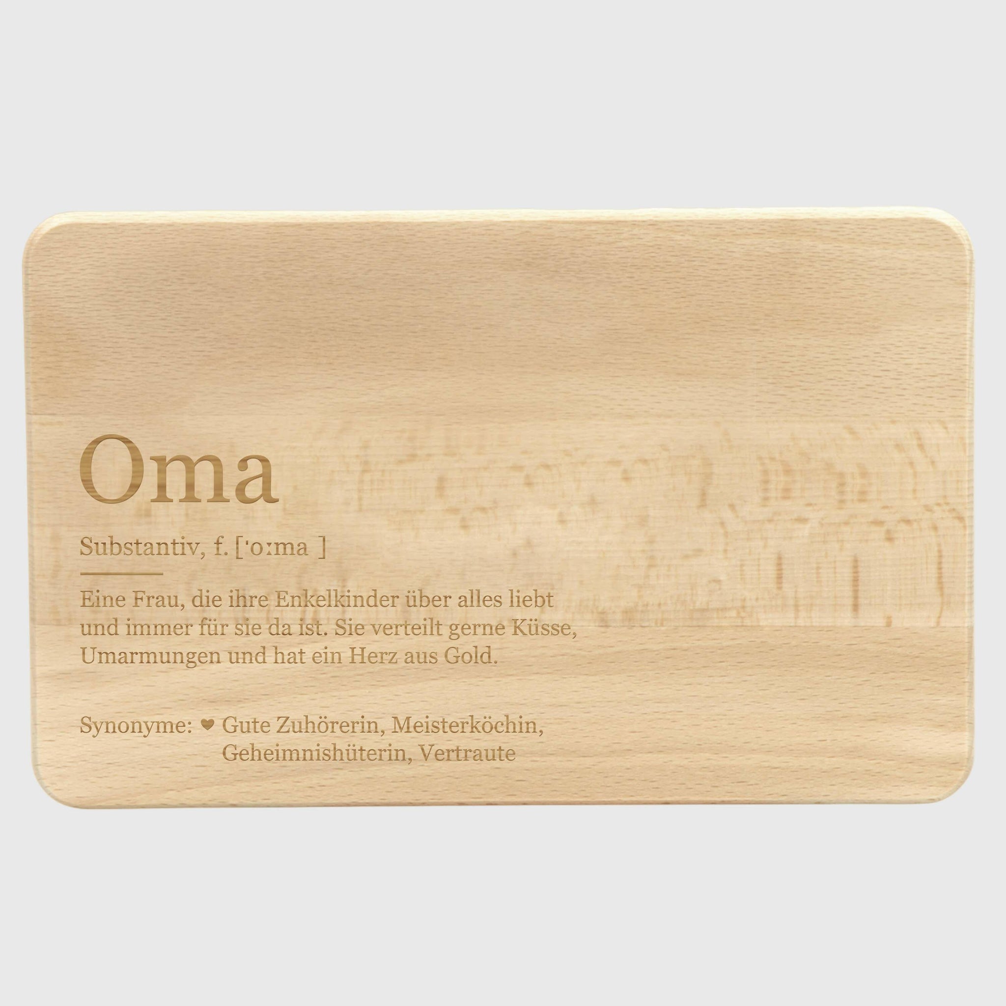 2 Frühstücksbretter Mit Gravur - Geschenk Für Oma & Opa Aus Buchenholz
