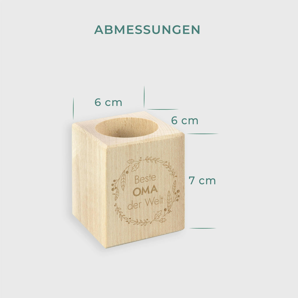 Teelichthalter mit Gravur - Beste Oma der Welt - Unpersonalisiert - Image 4