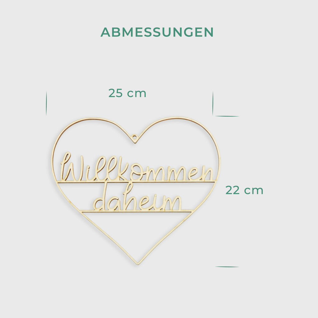 Türkranz aus Holz - Willkommen Daheim.