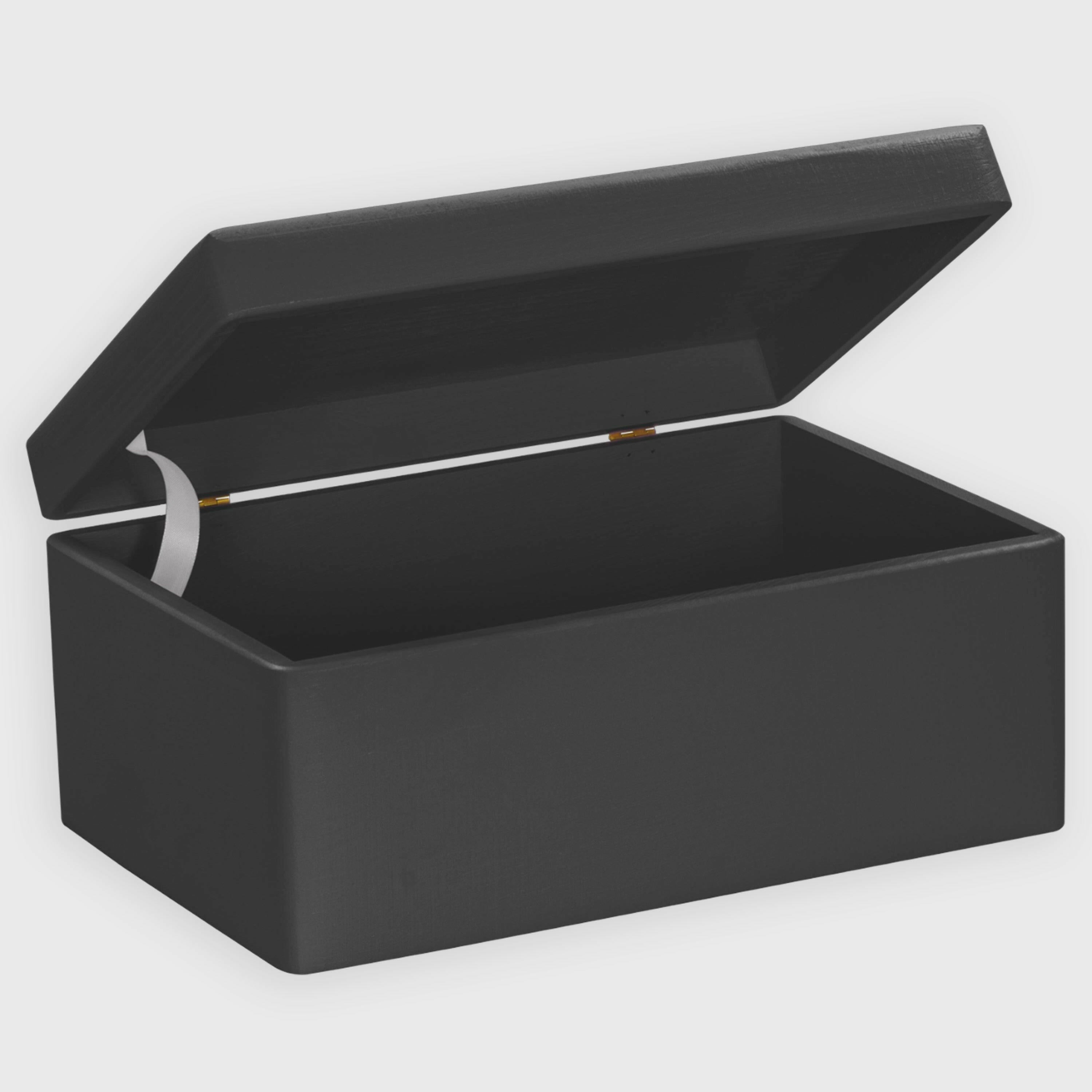 aufbewahrung mit deckel schwarz Holzkiste mit Deckel - Schwarz, FSC® - Holzbox als Aufbewahrungskiste - Holz Box in Größen M | L | XL