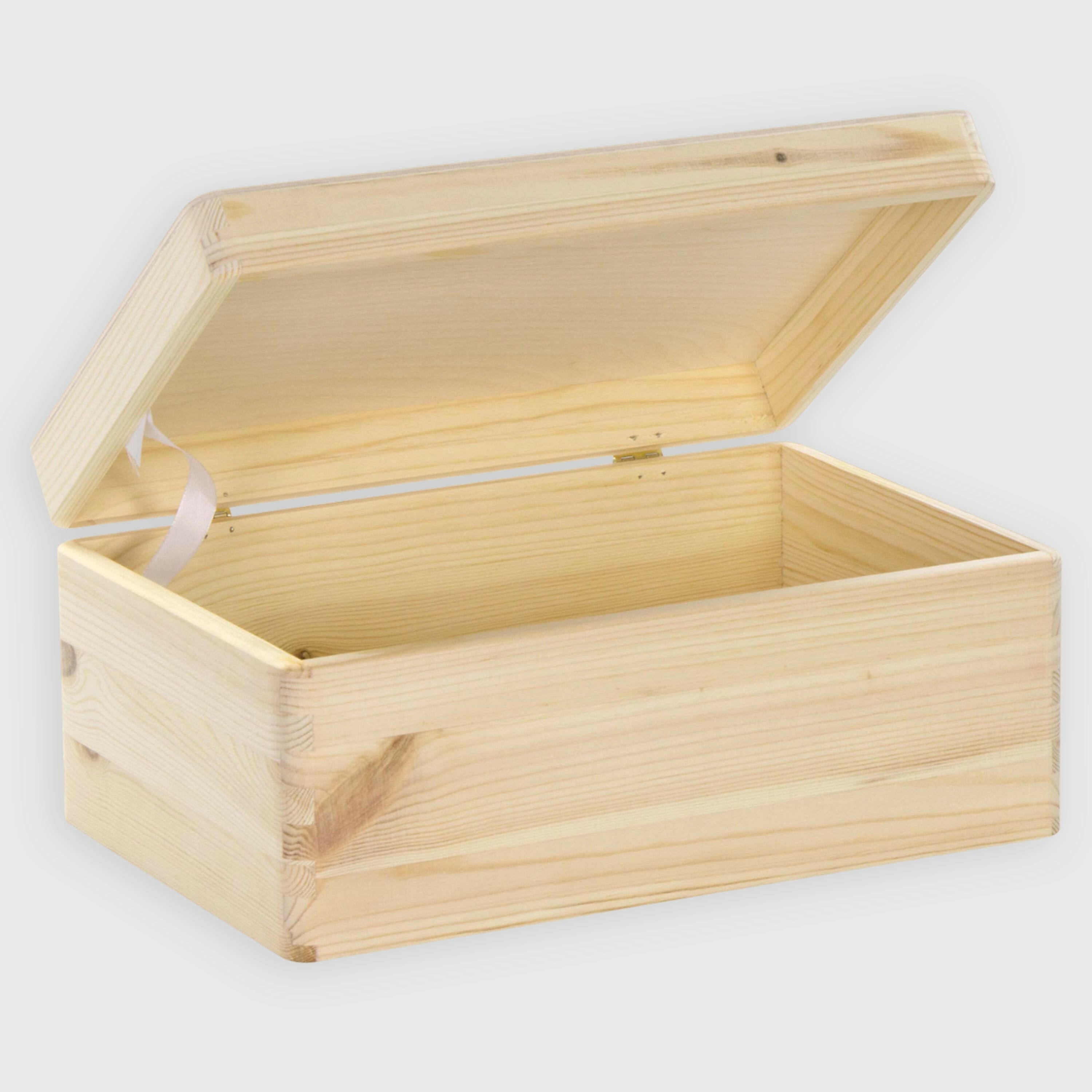 Holzkiste mit Deckel, Natur