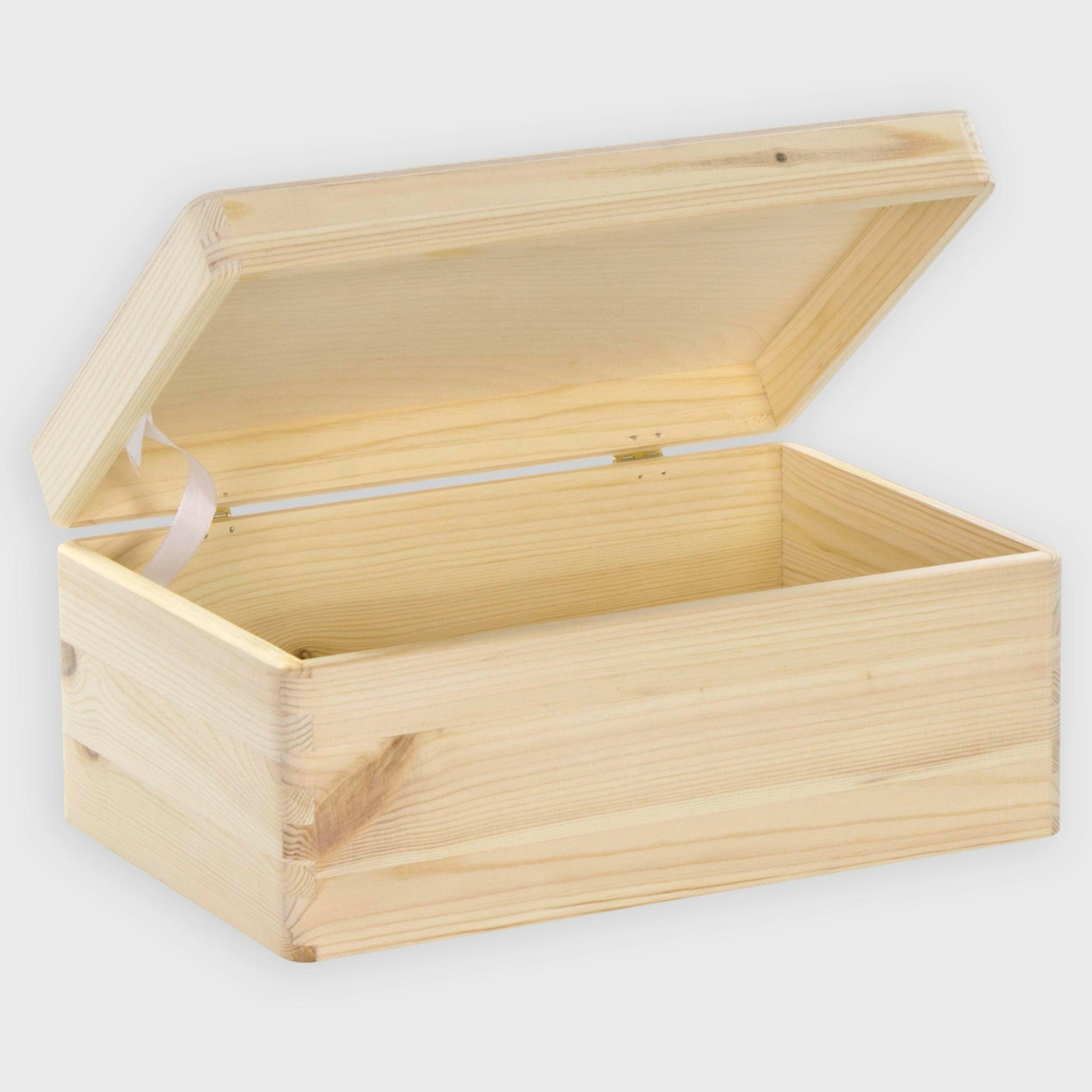 Holzkiste mit Deckel, Natur
