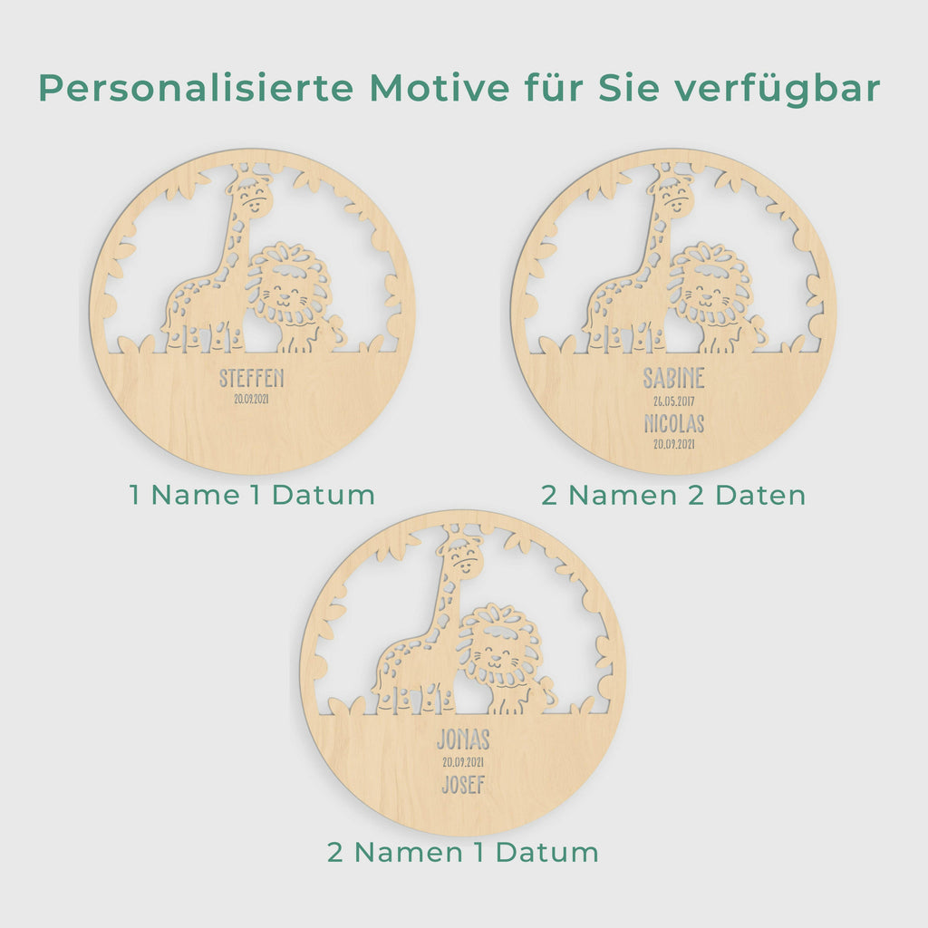 Schlummerlicht Baby mit Namen - Kinder Nachtlicht Personalisiert - Dschungel - Image 2