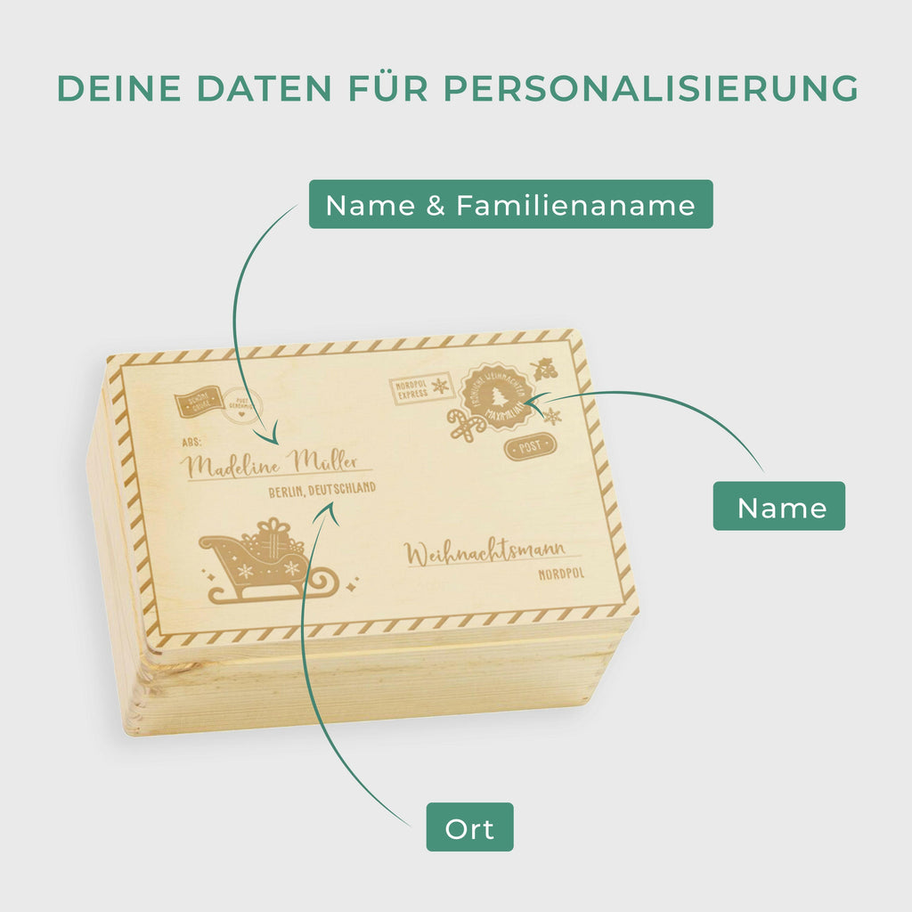 Erinnerungsbox - Personalisiert - Weihnachtsbrief Motiv.