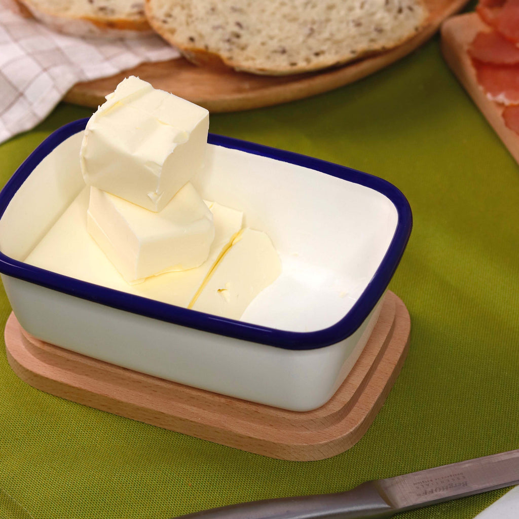 Butterdose mit Holzdeckel - Weiß - Image 7