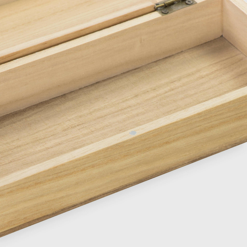 Holzschachtel mit Deckel klein -ca. 24x10x5 cm, Natur | Schmuckkästchen aus Holz - Holzschachtel Schatulle Geschenkbox als Holzkiste für DIY Geschenk.