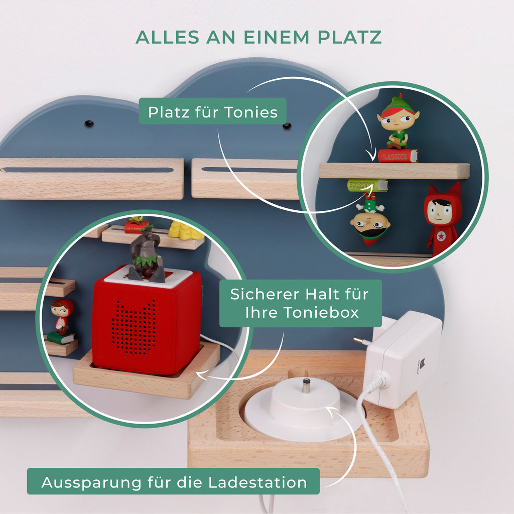 Tonie Regal Magnetisch für Toniebox & Tonie Hörfiguren Aufbewahrung - Wolke, FSC® - Image 5